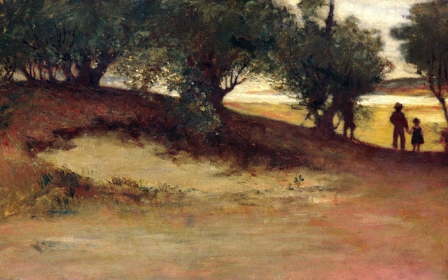 Sand Bank with Willows, Magnolia by William Morris Hunt