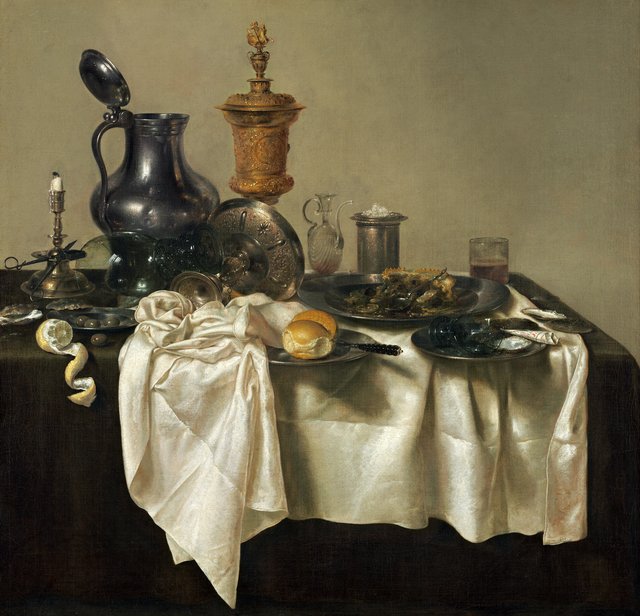 Banquet Piece with Mince Pie by Willem Claesz. Heda