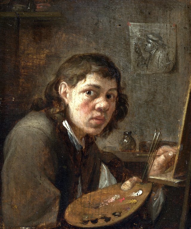 Self-Portrait in the Studio by Gillis van Tilborgh