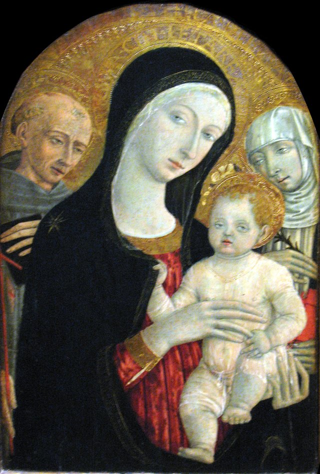 Madonna and Child with Saints Francis and Catherine of Siena by Matteo di Giovanni