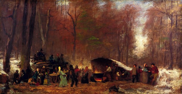A Different Sugaring Off by Eastman Johnson