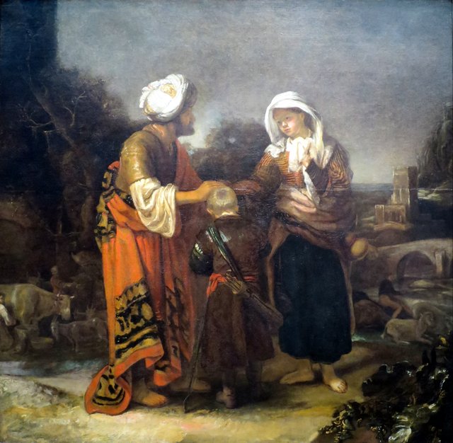 Hagar and Ishmael Taking Leave of Abraham by Barent Fabritius