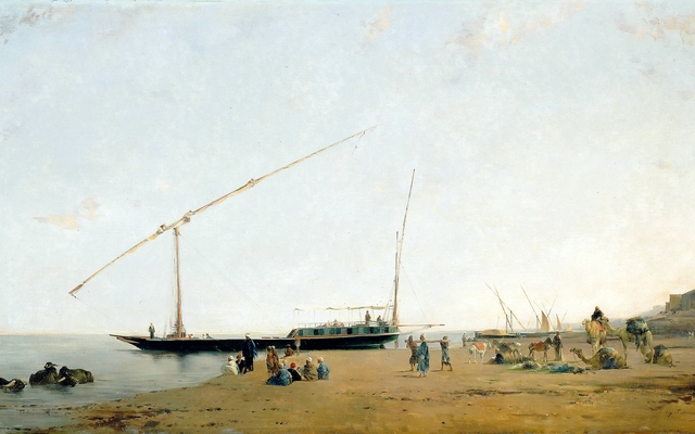 On the Nile, Near Philae by Eugène Fromentin