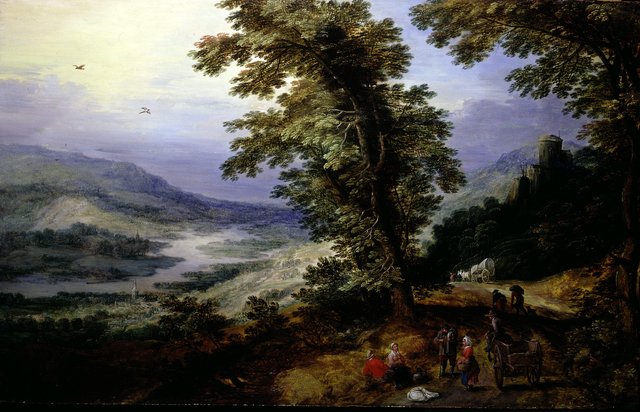 Mountain Road with Travelers by Joos de Momper the Younger