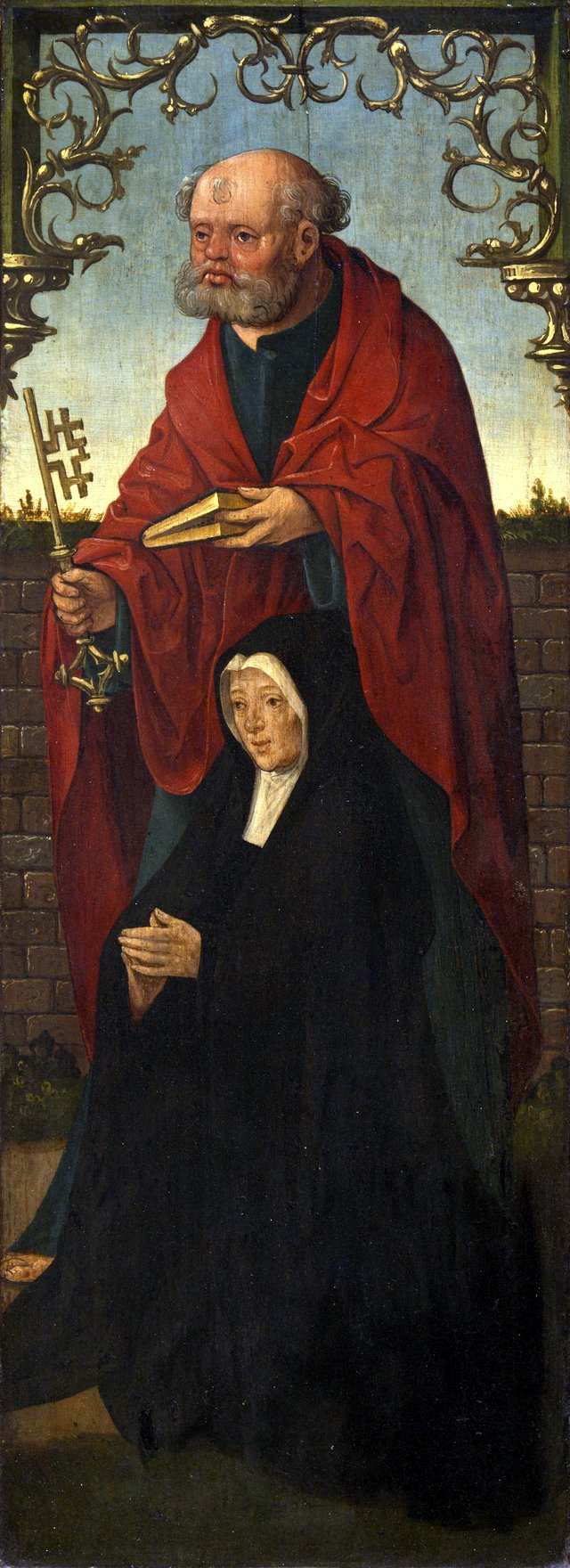 Saint Peter and a Donor; Saint Thomas (reverse) by Jacob Cornelisz van Oostsanen