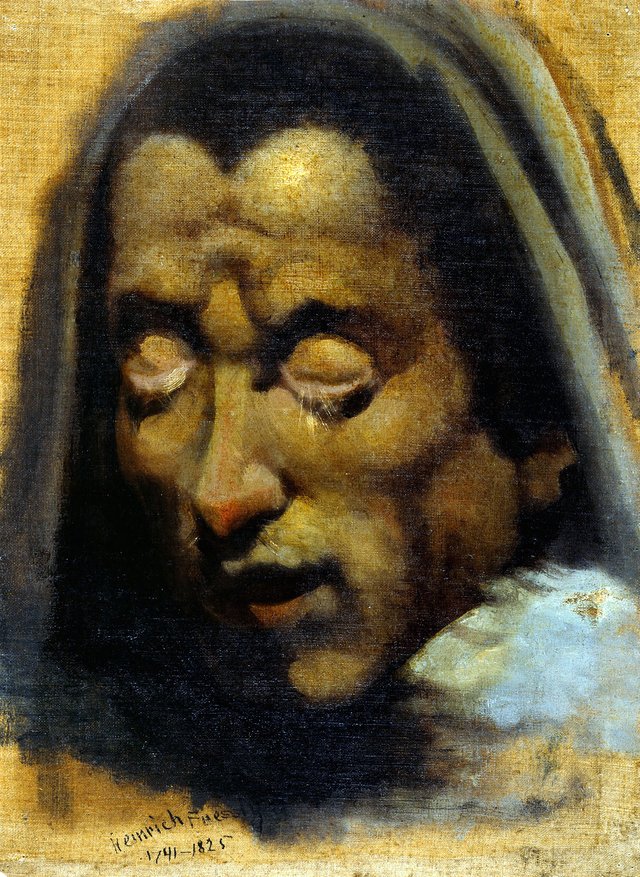 Head of a Damned Soul from Dante's "Inferno," (verso) by Henry Fuseli
