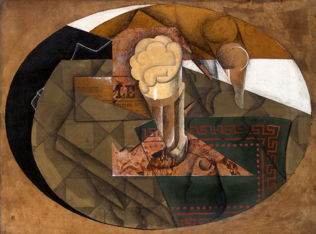 The Glass of Beer by Juan Gris