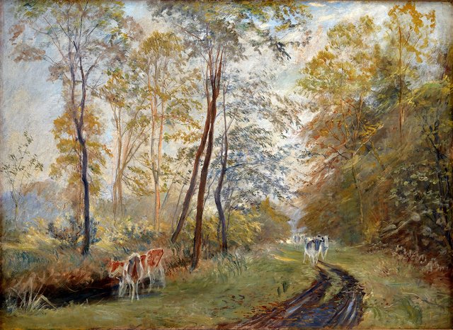 The River Sorteaa near Mejlgaard Manor, Jutland by Theodor Philipsen
