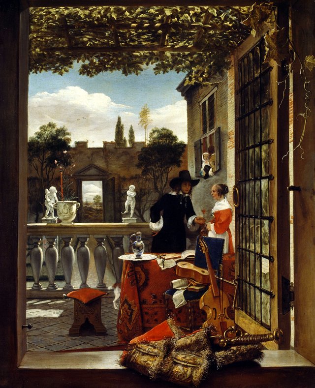 The Terrace by Ludolf de Jongh