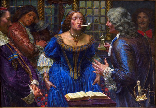 Queen Christina in Palazzo Corsini by Kristian Zahrtmann
