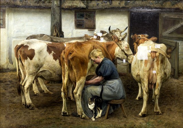 Milking the Cows. West Jutland by N.P. Mols