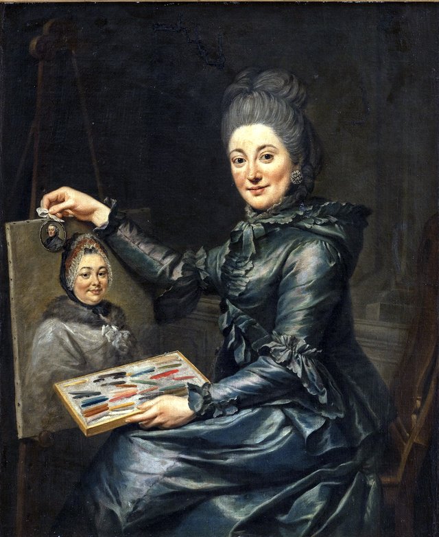Portrait of the Artist's Daughter Elisabeth, Married Lampe by Johann Georg Ziesenis