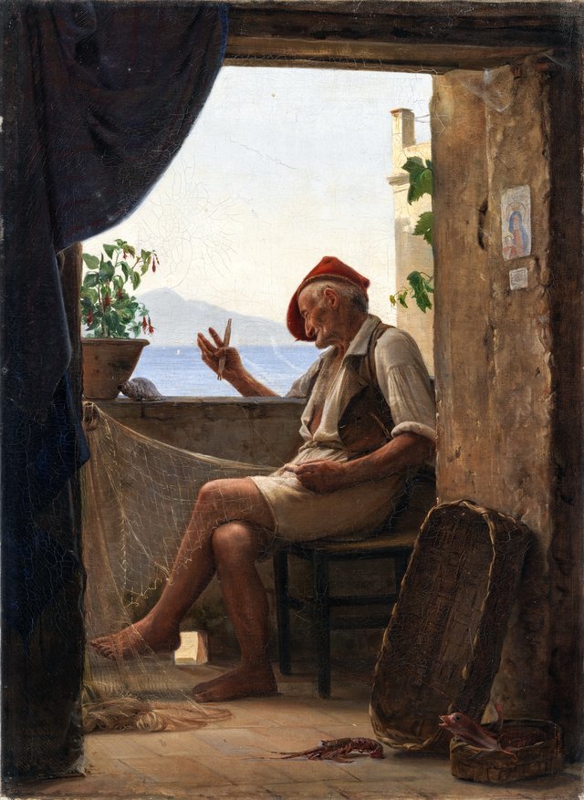 A Fisherman from Sorrento, Italy by Carl Bloch