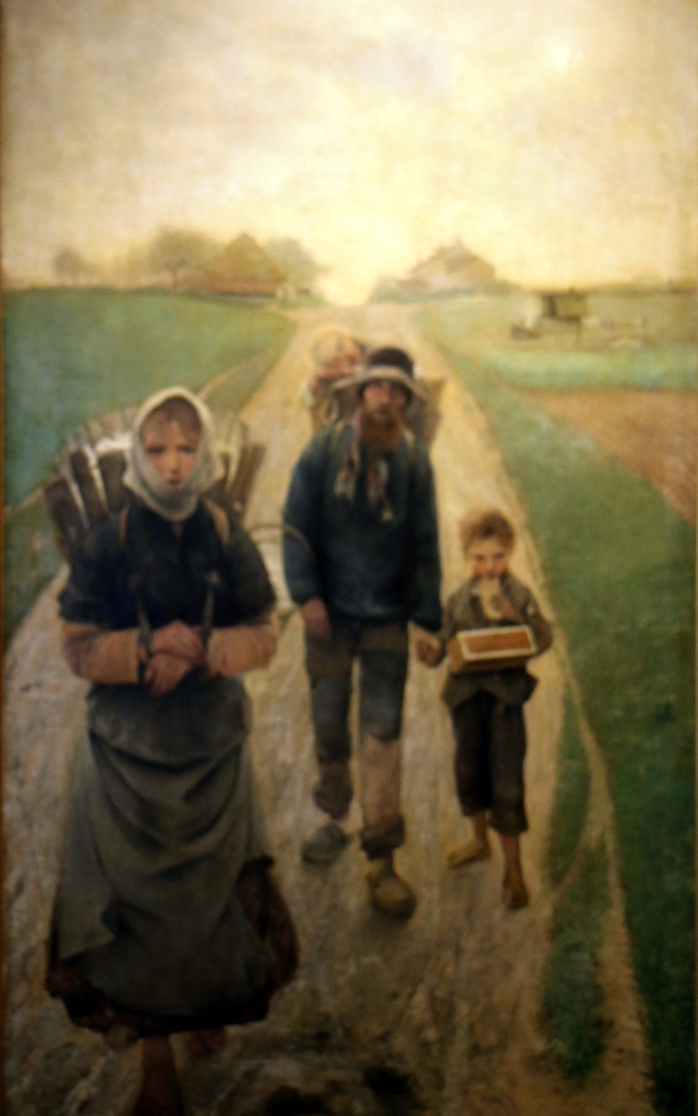The chalk sellers-In the morning by Léon Frédéric
