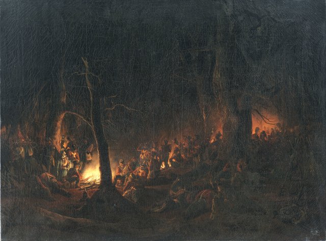 Bivouac After the Skirmish at Schleswig on the Night Between 23 and 24 April 1848 by Niels Simonsen