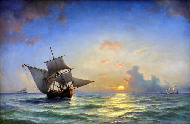 A Seascape by Anton Melbye