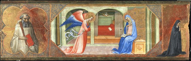 St. Benedict - The Annunciation - A Kneeling Nun by Lorenzo Monaco