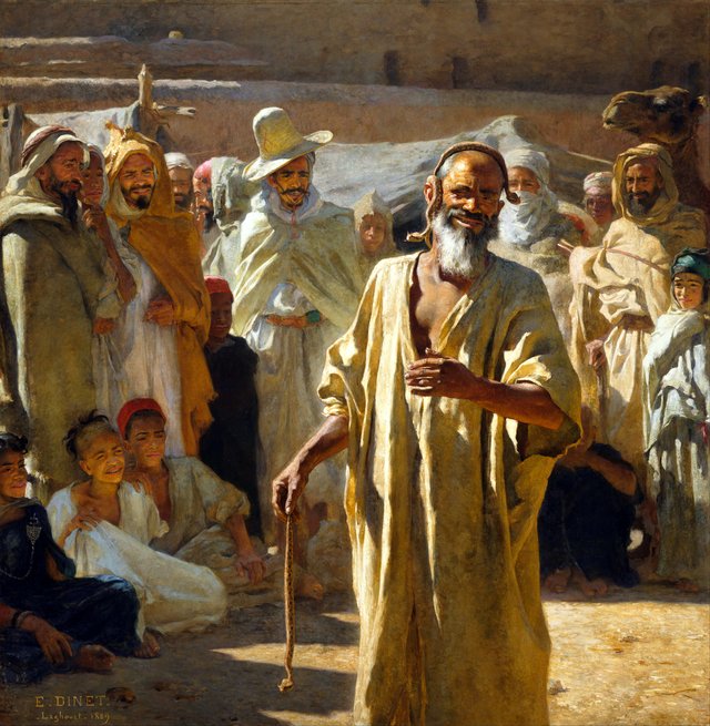 The snake charmer by Nasreddine Dinet