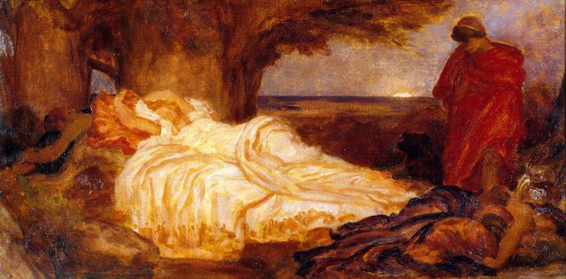 Colour study for 'Cymon and Iphigenia' by Frederic Leighton