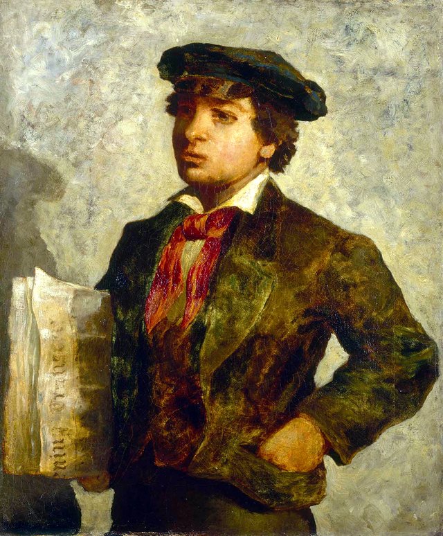 Newspaper Boy by Edward Mitchell Bannister