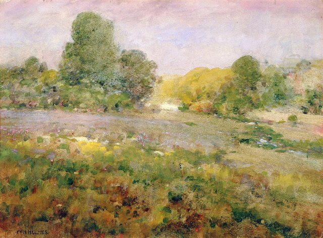 Field of Varicolored Grasses in Late Summer (In the Virginia Hills) by William Henry Holmes