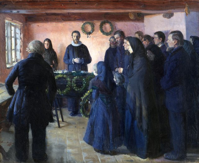 A Funeral by Anna Ancher