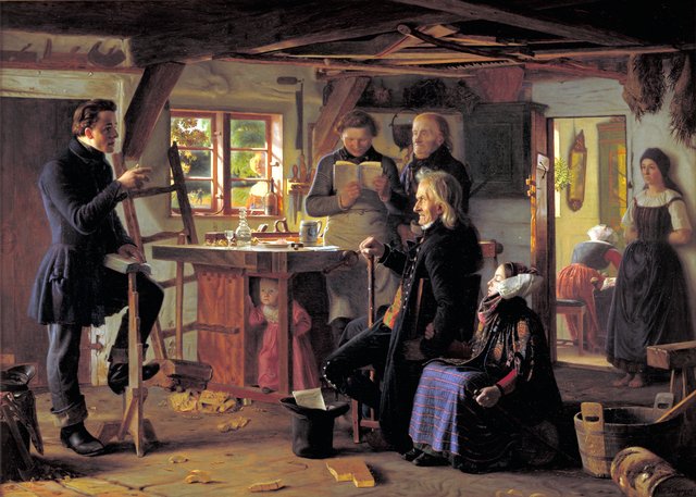 Mormons Visiting a Country Carpenter by Christen Dalsgaard