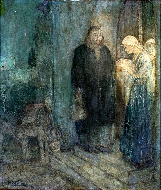 Departure into Egypt (At the Inn) by Henry Ossawa Tanner