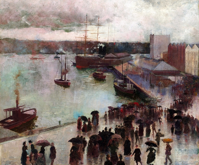 Departure of the Orient - Circular Quay by Charles Conder