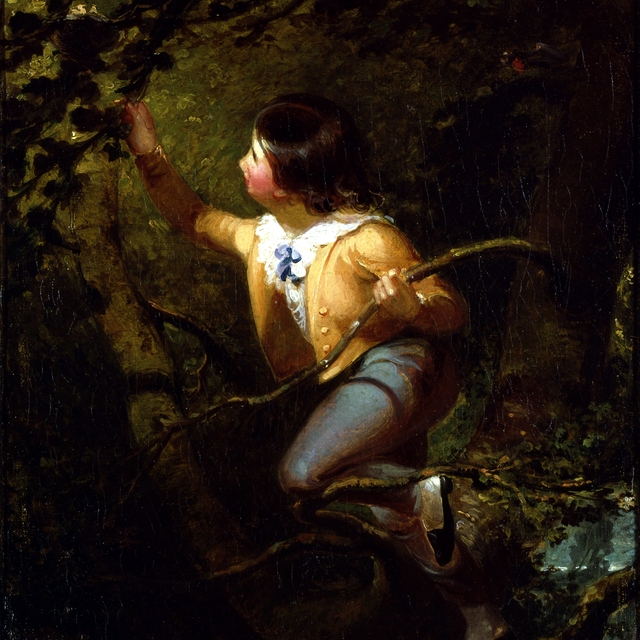 Bird Nesting by Emanuel Leutze