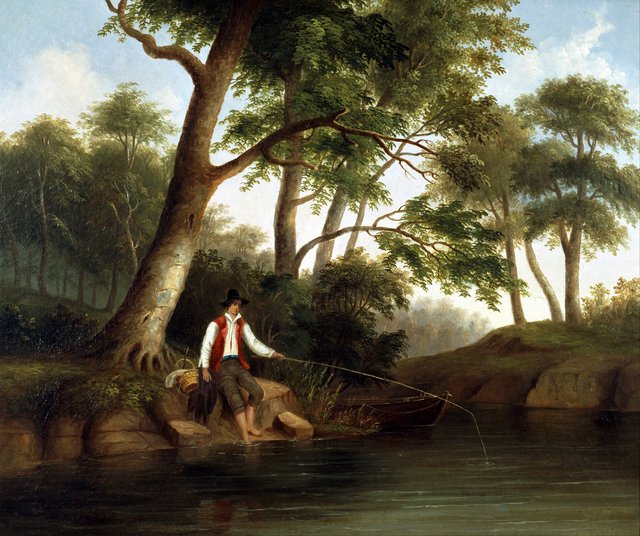 Man Fishing by Robert Seldon Duncanson