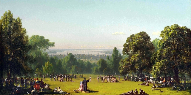 Sunday Morning in the Camp of the Seventh Regiment by Sanford Robinson Gifford
