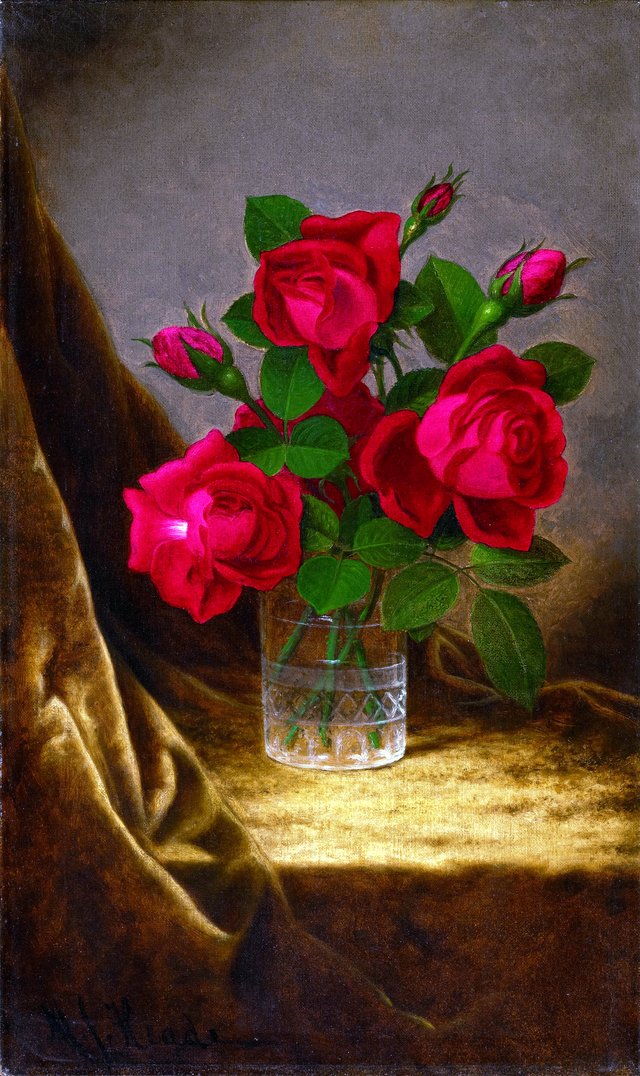 Jacqueminot Roses by Martin Johnson Heade