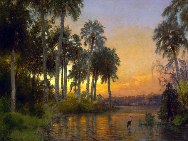 Florida Sunset by Hermann Ottomar Herzog