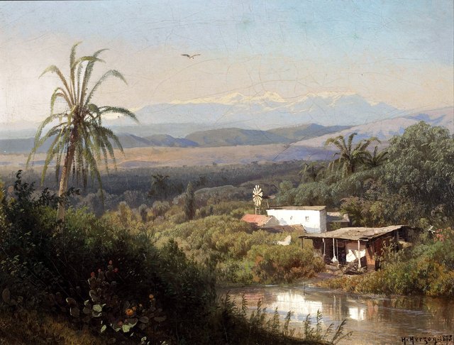 Riverbank Hideaway by Hermann Ottomar Herzog