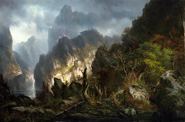 Storm in the Mountains by Hermann Ottomar Herzog