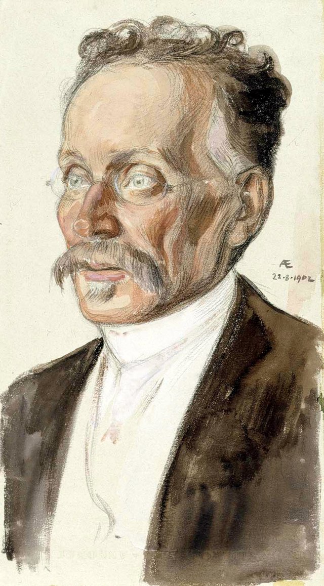 Portrait of Professor J.W. Runeberg by Albert Edelfelt