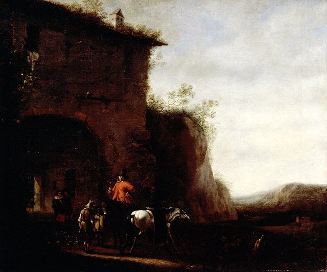 A Hunting scene by Johannes Lingelbach