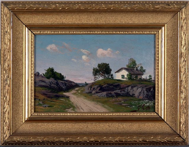 Landscape with Cottage by Fanny Churberg