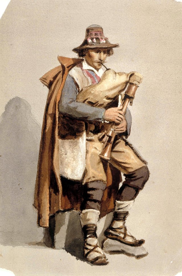 Säkkipillinsoittaja - A III by Albert Edelfelt