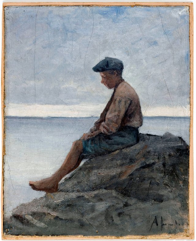 Rannalla istuva poika - A IV by Amélie Lundahl
