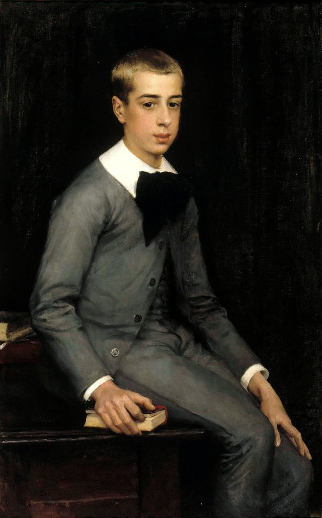 Portrait of Lieutenant Alexandre Weissgerber de Stragéwicz as a Child by Albert Edelfelt