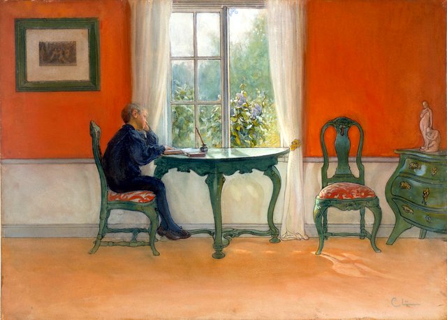 Ehtoja luetaan - A III by Carl Larsson