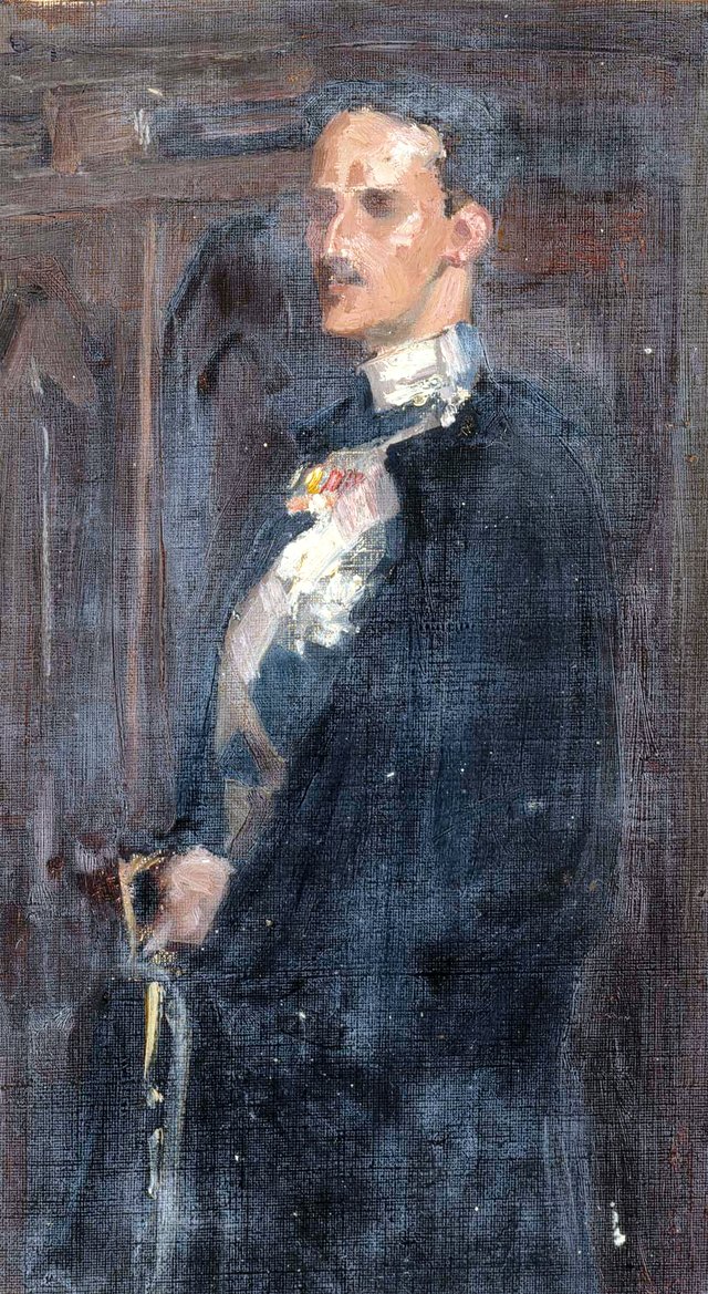 Skecth for the Portrait of Prince Carl - A II by Albert Edelfelt