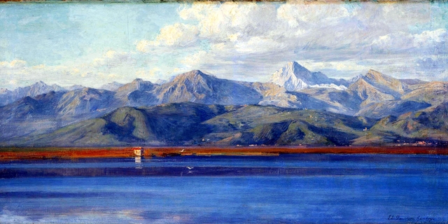 Massaciuccolin järvellä - A I 705 - Finnish National Gallery by Elin Danielson-Gambogi