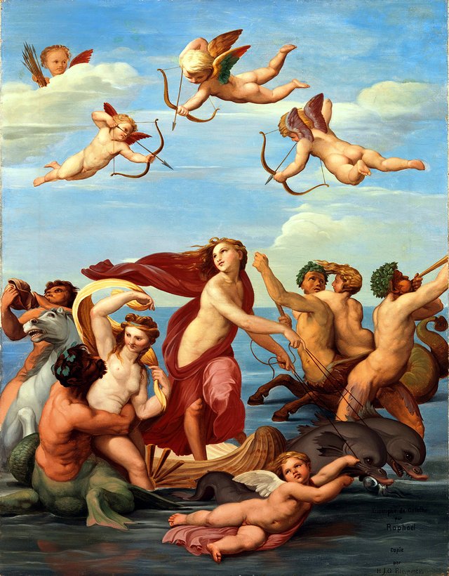 The Triumph of Galatea, a copy after Raphael (Raffaello Sanzio) by Nils Blommér