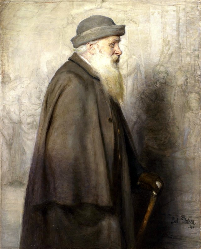 Portrait of the Danish Artist Lorens Frölich by Julius Paulsen