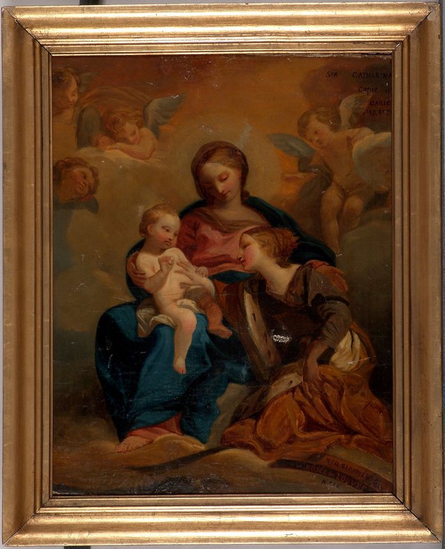 The Mystical Marriage of Saint Catherine, copy by Nils Blommér