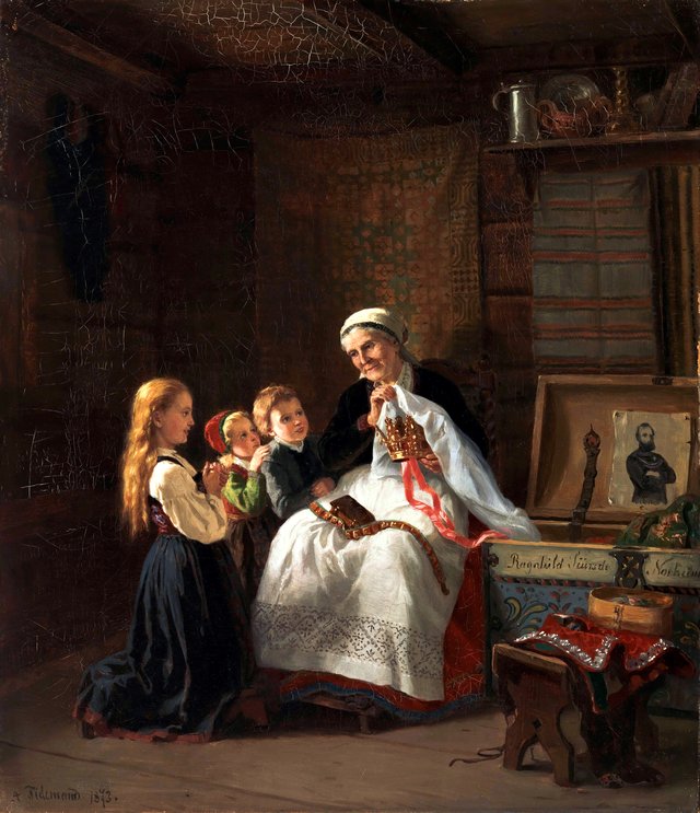 Grandmother's Bridal Crown by Adolph Tidemand