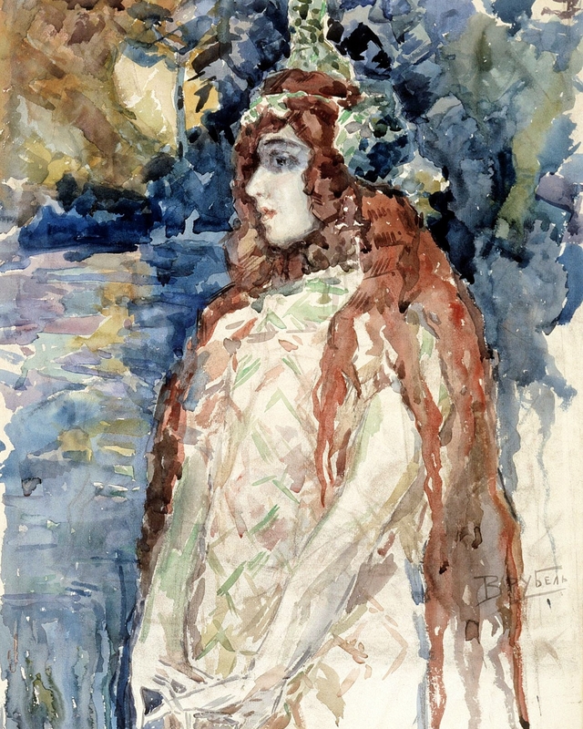 The Sea Princess (Nadezhda Zabela-Vrubel in Rimsky-Korsakov's opera Sadko), sketch by Mikhail Vrubel